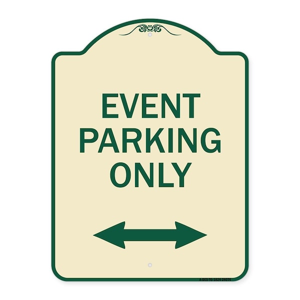 Signmission Event Parking W/ Bidirectional Arrow Heavy-Gauge Aluminum Sign, 24" x 18", TG-1824-24074 A-DES-TG-1824-24074 - main